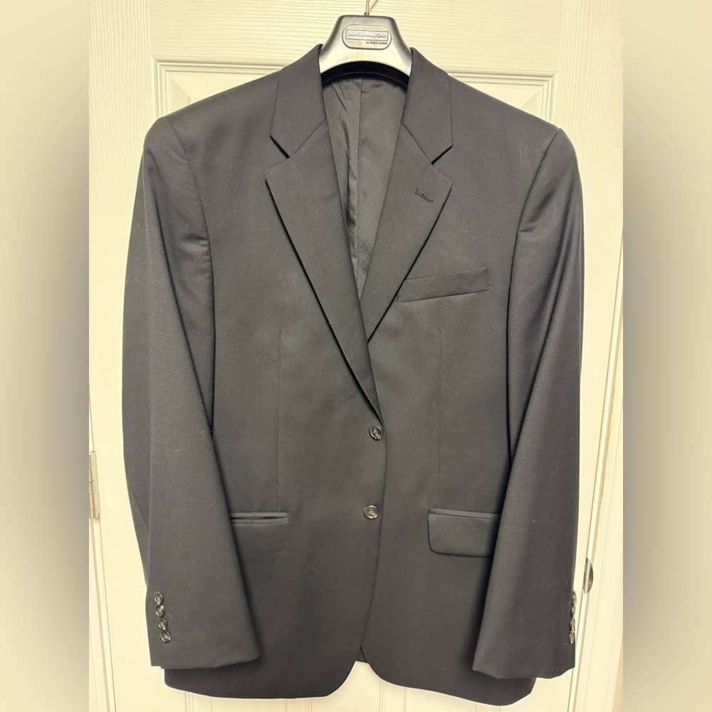 Ralph Lauren Black Sport Coat with Structured Shoulders